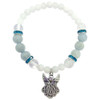 Crystal Charm Bracelet - Angel with aquamarine