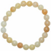 Crystal 8mm bead Bracelet - yellow jade