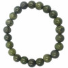 Crystal 8mm bead Bracelet - epidote with pyrite