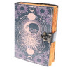 Leather Journal - Constellation Print Moon and Sun