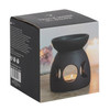 Oil Burner - Matt Black Triple Moon