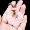 Crystal Pendant - Open Heart quartz