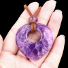 Crystal Pendant - Open Heart Amethyst