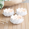 Tea Light Holders - White Lotus