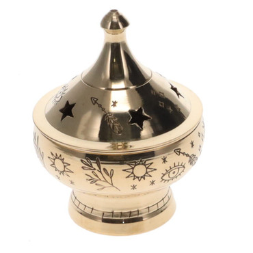 Brass Censer - Magickal Eye & Herbs