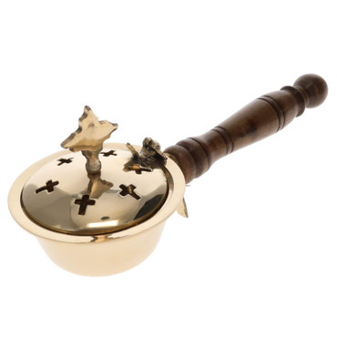 Brass Censer Handle - Crosses