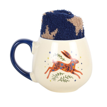 Mug and Socks - Winter Hare