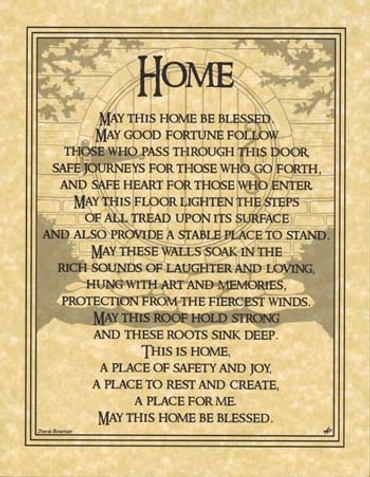 Home Blessing Parchment Poster