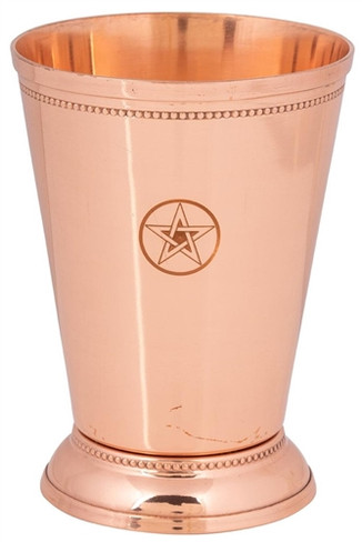 Copper Glass with Pentagram