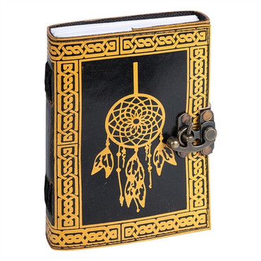 Leather Journal – Yellow Dream Catcher