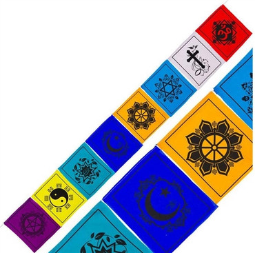 Multiple Faith Prayer Flags