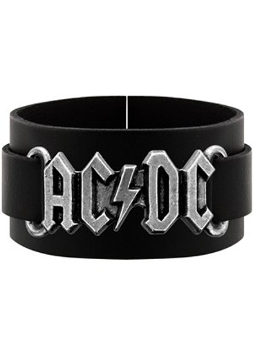 AC/DC - Logo leather wriststrap