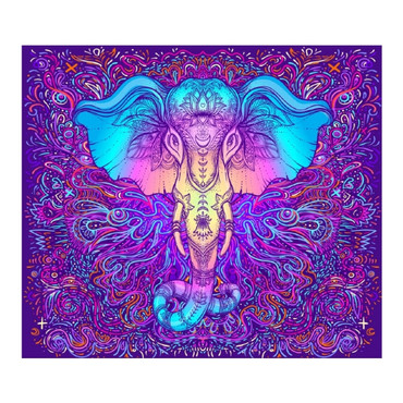 Peach Skin Tapestry - Neon Elephant