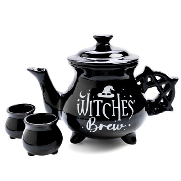 Witches Cauldron Teapot and Cup Set