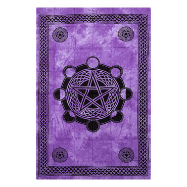 Moon Cycle Pentagrams Tapestry