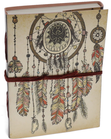Leather Journal with Printed Dreamcatcher