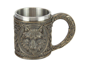 Mug - Wolf with Antique finish