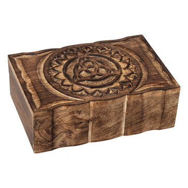 Wooden Box - Carved Triquetra