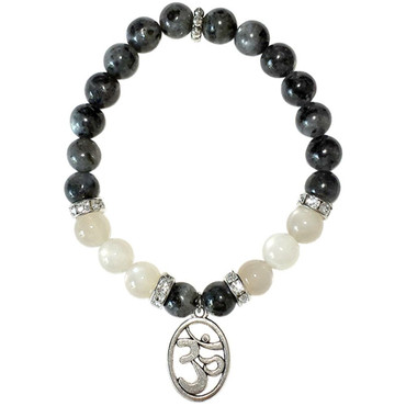 Crystal Charm Bracelet - Om