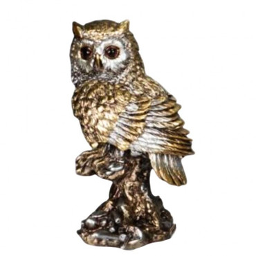 Owl on Tree Stump Statue