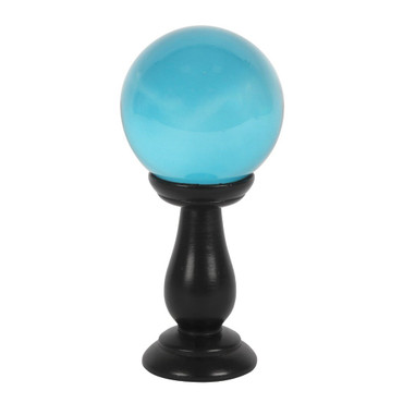 Crystal Ball on tall stand - teal