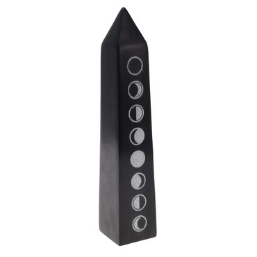 Obelisk - Soapstone with Moon phases