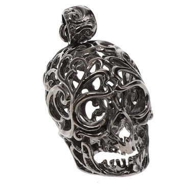 Metal Pendant - Filigree Skull