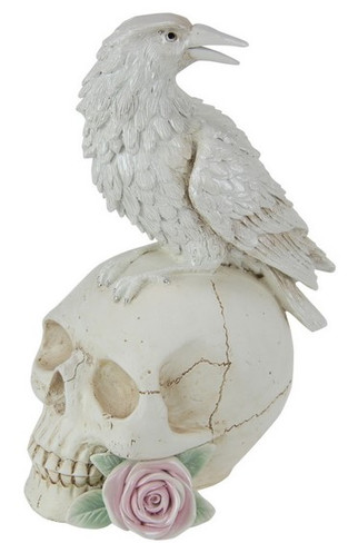 Skull with White Crow figure