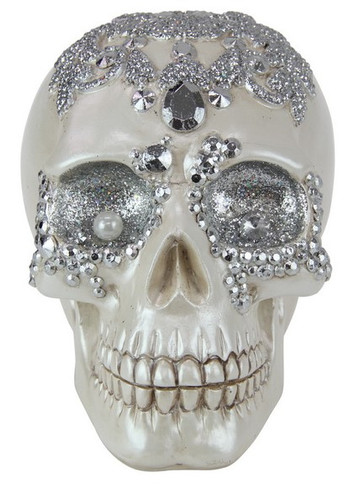 Skull Groom with Crystals and Pearls