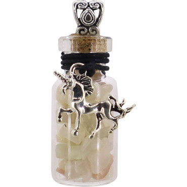 Witch Bottle - Moonstone and Unicorn