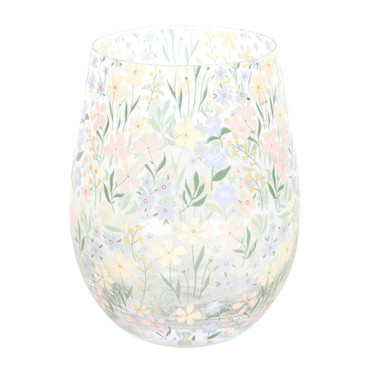 Wine Glass - Spring Ditsy Floral