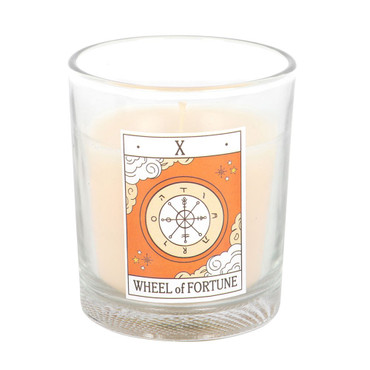Jar Candle - Wheel of Fortune Tarot Card