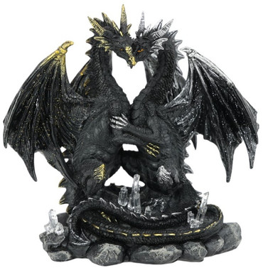 Dragon Figure - Lovers on Crystal rock
