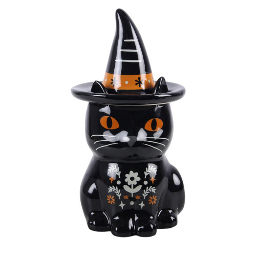 Oil Burner - Frightful Folk Witch Cat