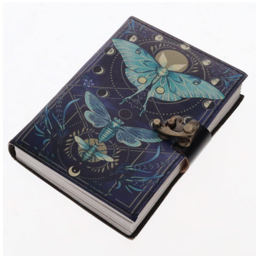 Leather Journal - Moonphase Moth