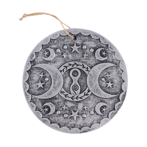 Wall Plaque - Silver Triple Goddess