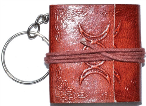 Tiny Leather Journal Keyring