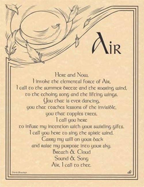 Air Evocation Parchment Poster
