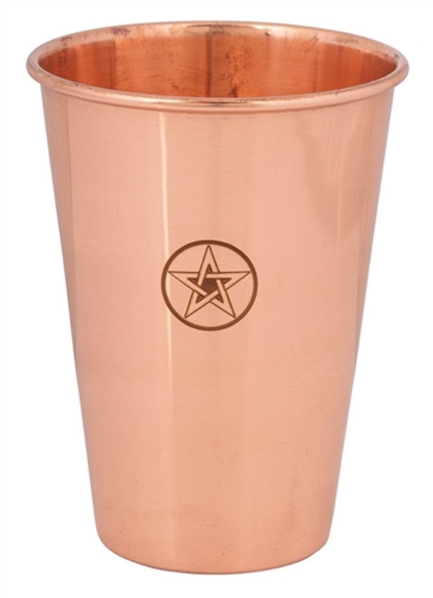 Medium Copper Glass with Pentagram