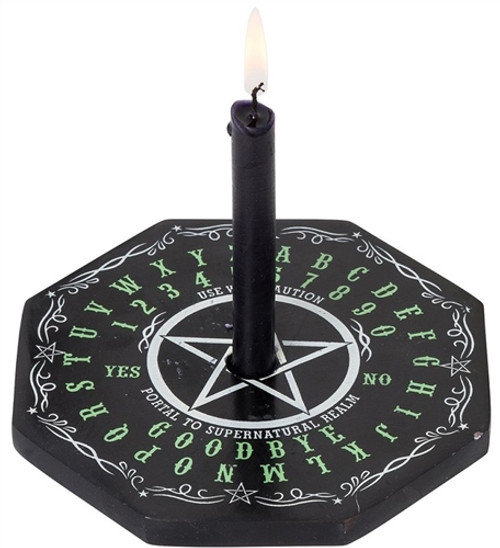 Soapstone Ouija board candle holder