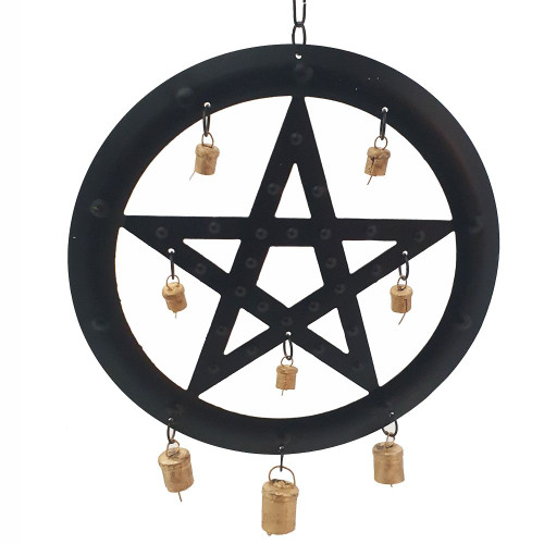 Black Pentagram Wind Chime