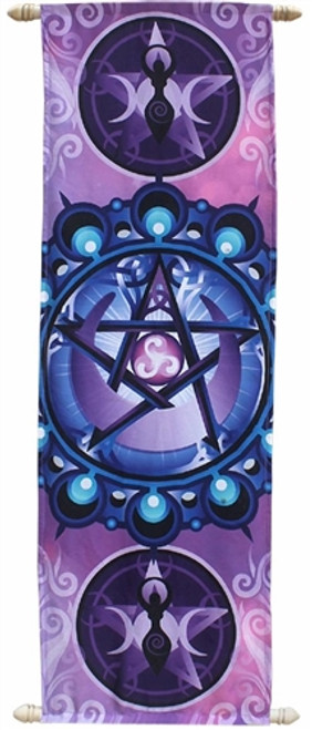 Pentagram and Goddess Wall Banner