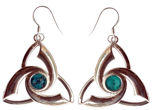 Triquetra  stone earrings