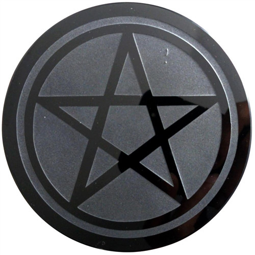 Obsidian Scrying Mirror Pentagram