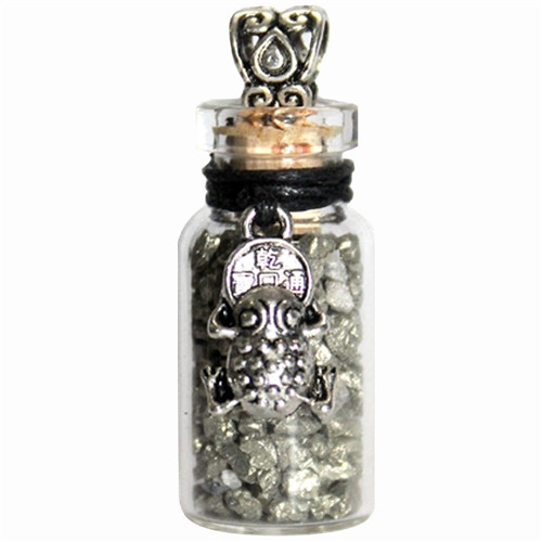 Witch Bottle Pendant with Pyrite