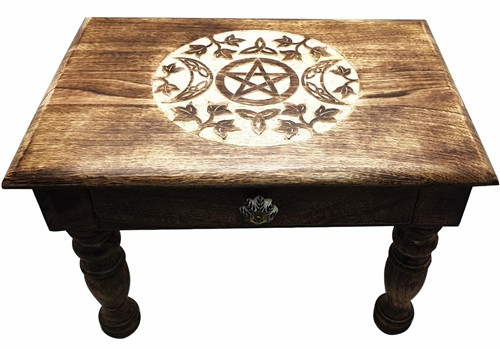 Celtic Witchy Moon Altar Table