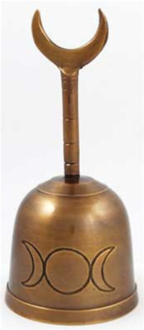 Bronze Altar Bell with Triple Moon