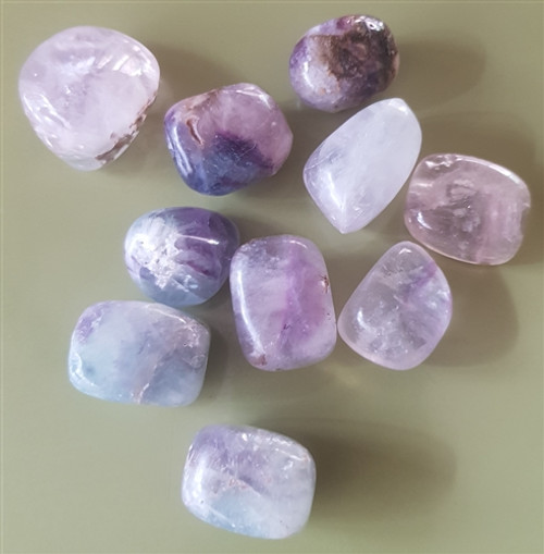 Lavender Fluorite Tumbled Stone