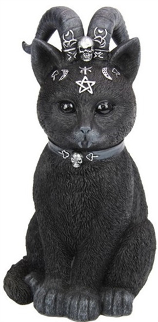 Occult Witch Cat Statue