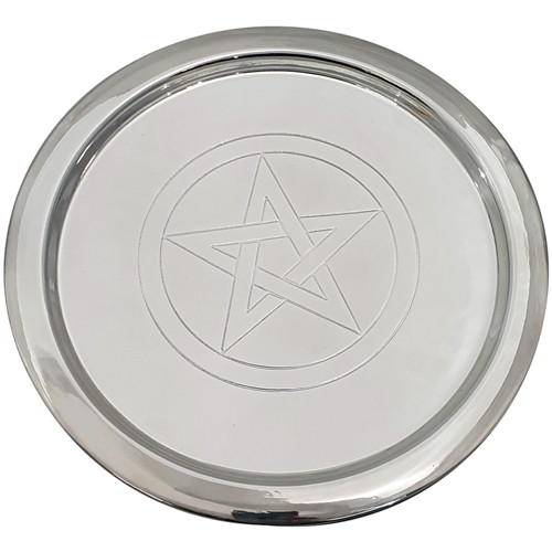 Silver Pentagram Altar Plate